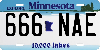 MN license plate 666NAE