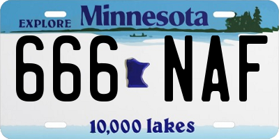 MN license plate 666NAF
