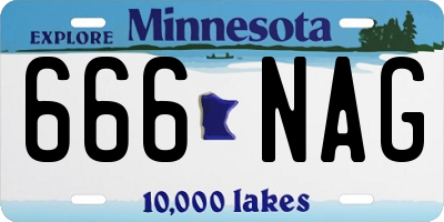 MN license plate 666NAG