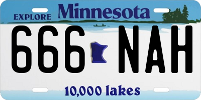 MN license plate 666NAH