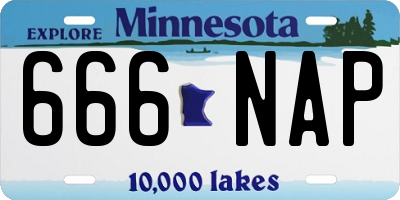 MN license plate 666NAP