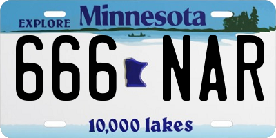 MN license plate 666NAR