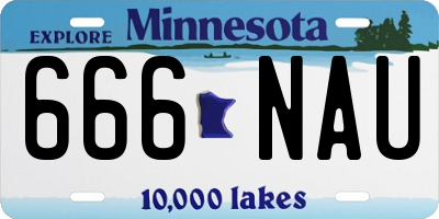 MN license plate 666NAU