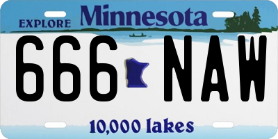 MN license plate 666NAW