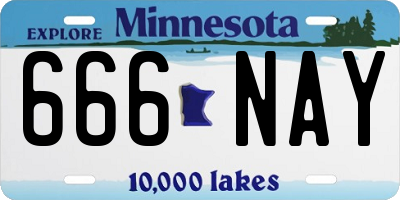 MN license plate 666NAY