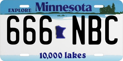 MN license plate 666NBC