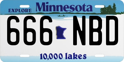 MN license plate 666NBD