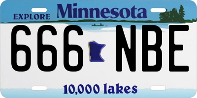 MN license plate 666NBE