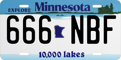 MN license plate 666NBF