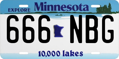 MN license plate 666NBG