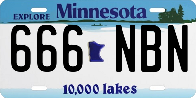 MN license plate 666NBN