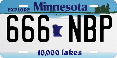 MN license plate 666NBP