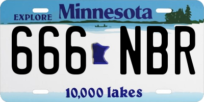 MN license plate 666NBR