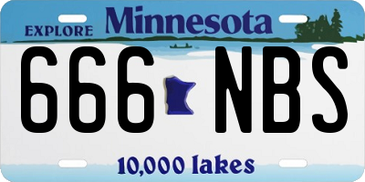 MN license plate 666NBS