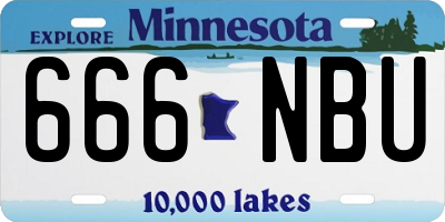 MN license plate 666NBU