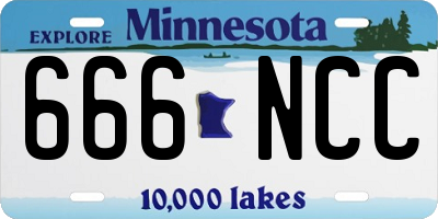 MN license plate 666NCC