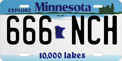MN license plate 666NCH