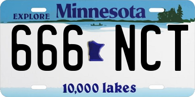 MN license plate 666NCT