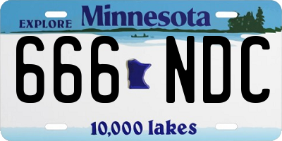 MN license plate 666NDC