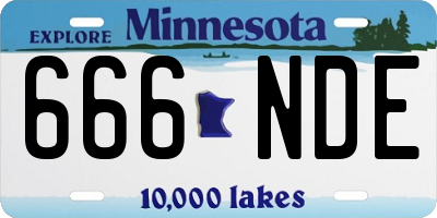 MN license plate 666NDE