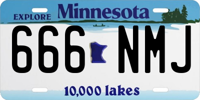 MN license plate 666NMJ