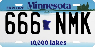 MN license plate 666NMK