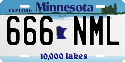 MN license plate 666NML