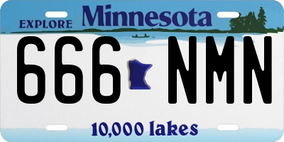 MN license plate 666NMN