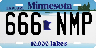 MN license plate 666NMP