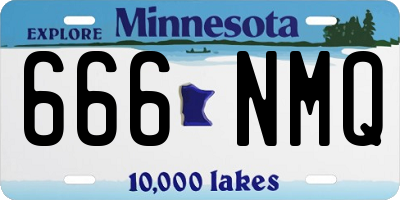 MN license plate 666NMQ