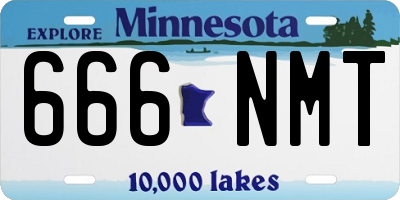 MN license plate 666NMT