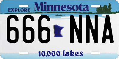 MN license plate 666NNA