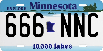MN license plate 666NNC
