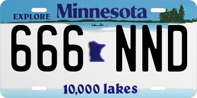 MN license plate 666NND