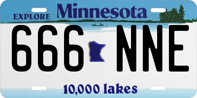 MN license plate 666NNE