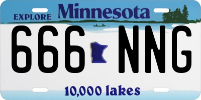 MN license plate 666NNG