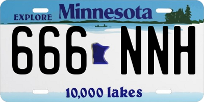 MN license plate 666NNH