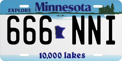 MN license plate 666NNI