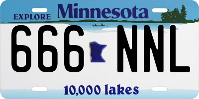 MN license plate 666NNL