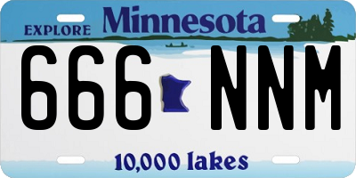 MN license plate 666NNM
