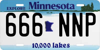 MN license plate 666NNP