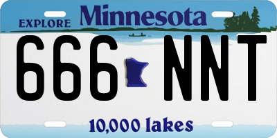 MN license plate 666NNT