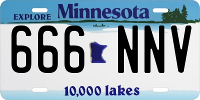 MN license plate 666NNV