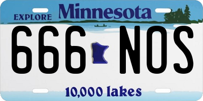 MN license plate 666NOS