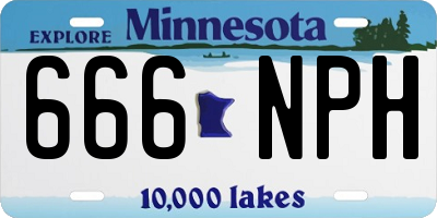 MN license plate 666NPH