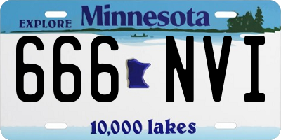 MN license plate 666NVI