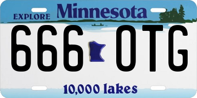 MN license plate 666OTG
