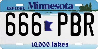 MN license plate 666PBR