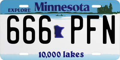 MN license plate 666PFN