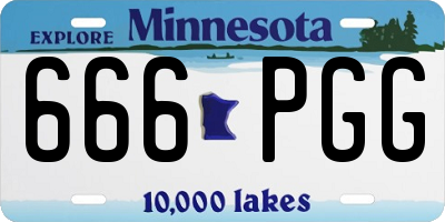MN license plate 666PGG
